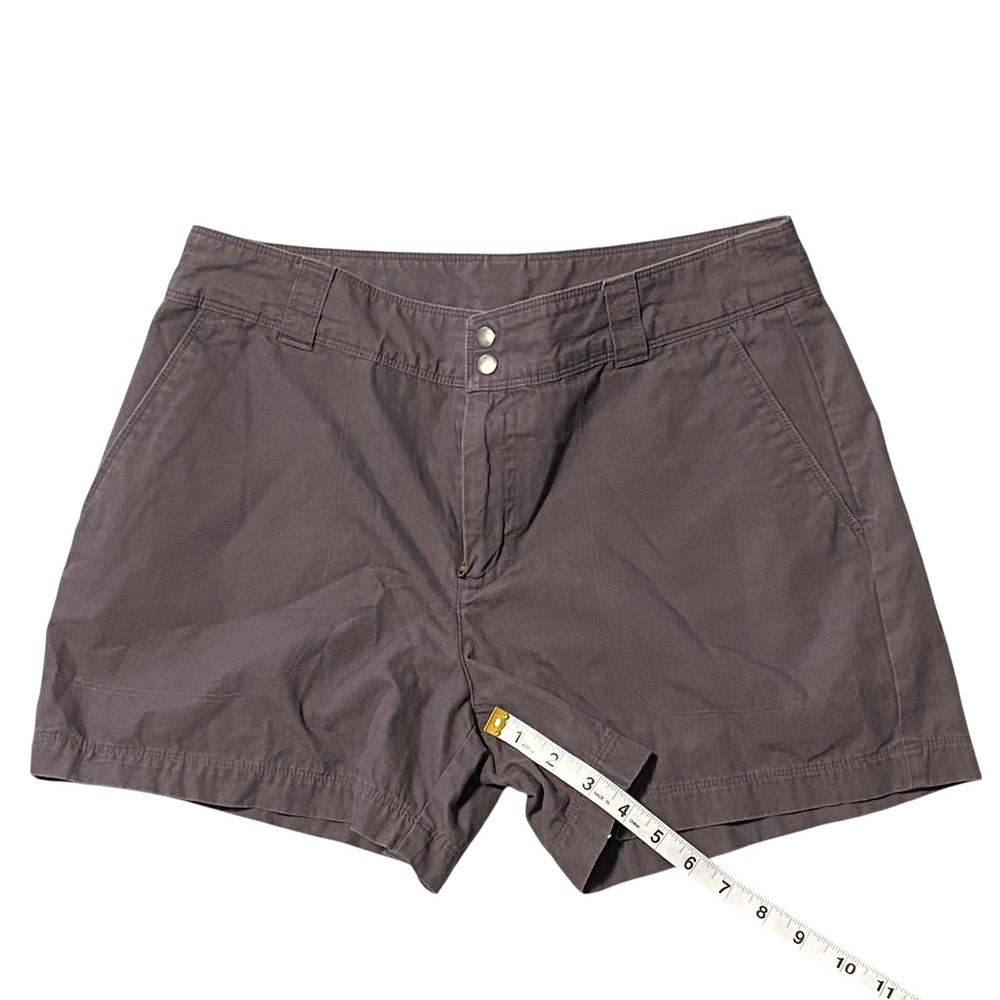 Patagonia Womens Organic Cotton Hiking Utility Shorts Gray Size 8 Double Button - Picture 7 of 8